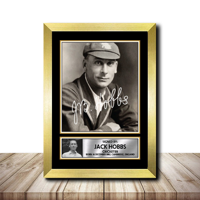 Jack Hobbs M1610 Cricketer Printed Signature Poster Print Gift