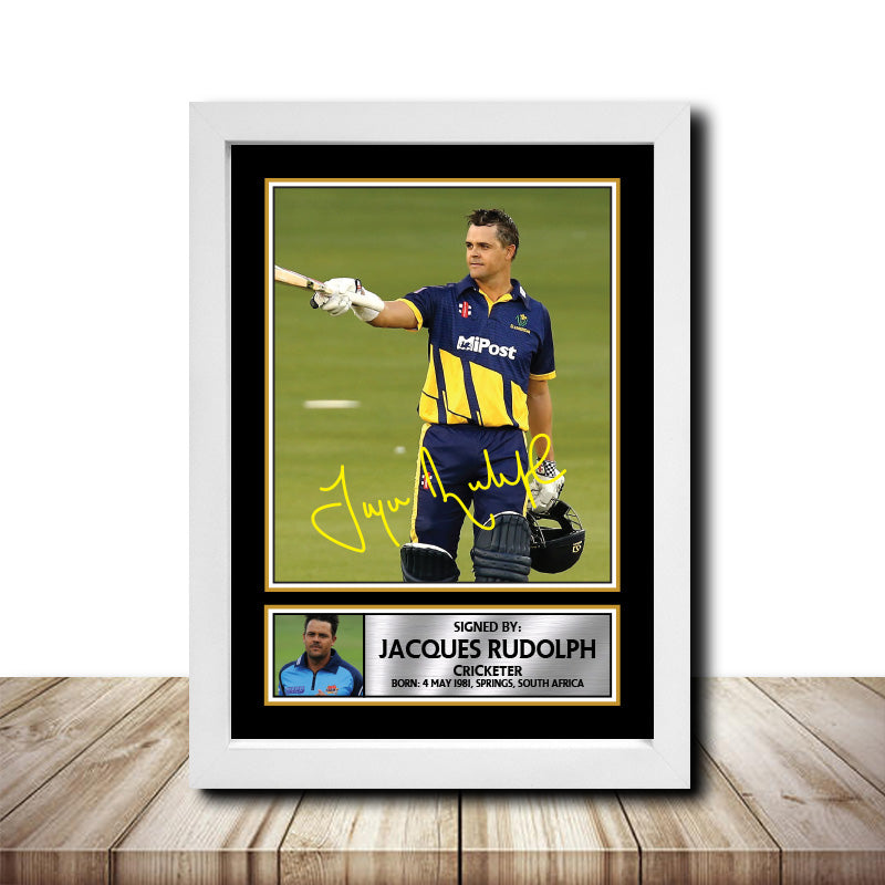Jacques Rudolph M1613 Cricketer Printed Signature Poster Print Gift