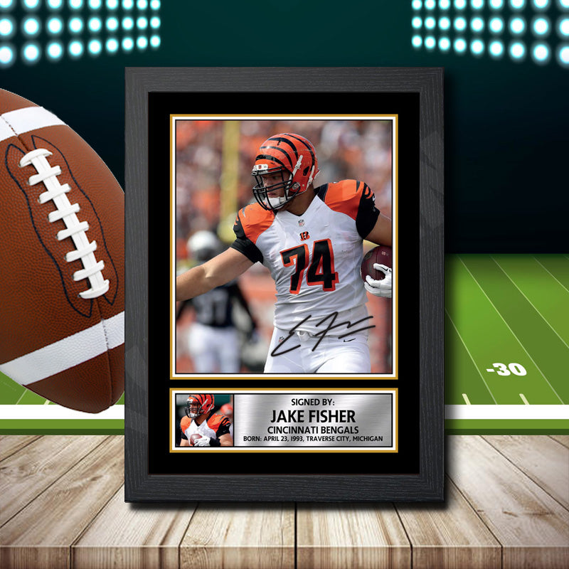 Jake Fisher – Printed Signature NFL Star Print – Jake Fisher