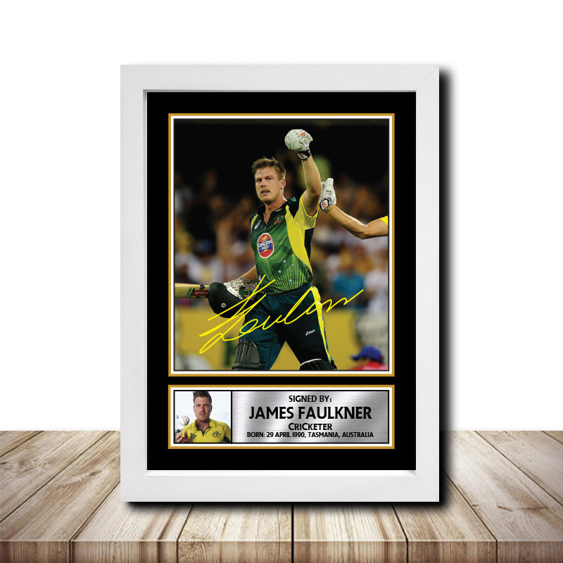 James Faulkner M1619 Cricketer Printed Signature Poster Print Gift