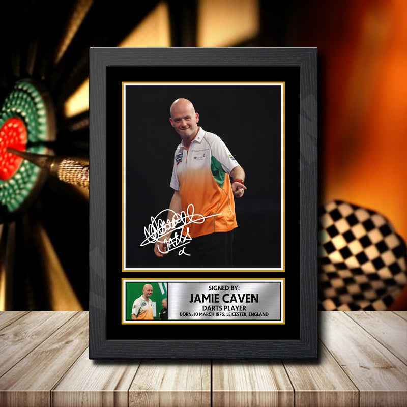 Jamie Jabba Caven Printed Signature Darts Star Poster Print Framed Wall Art Gift β Jamie Jabba Caven Printed Signature Darts Star Poster Print