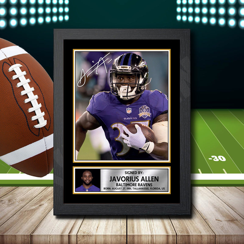 Javorius Allen 1 β Printed Signature NFL Star Print β Javorius Allen 1