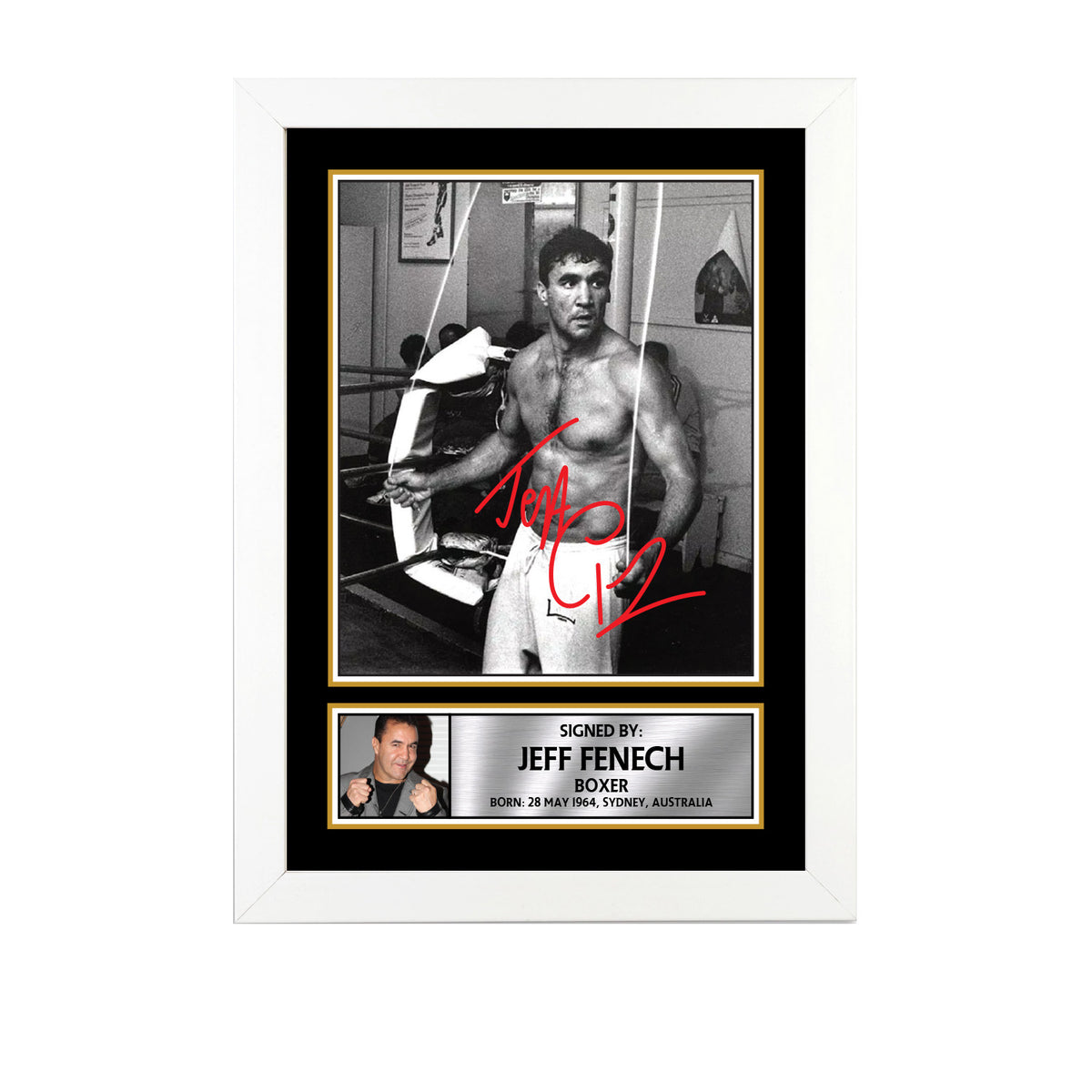 Jeff Fenech M716 Boxing Printed Signature Poster Print Gift