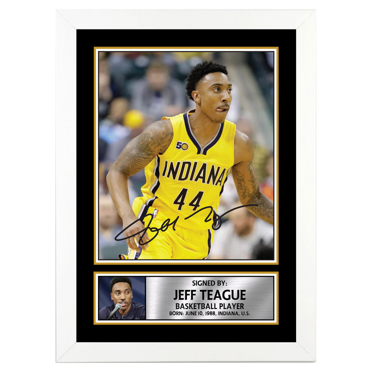 Jeff Teague Basketball Player Printed Signature Poster Print Gift