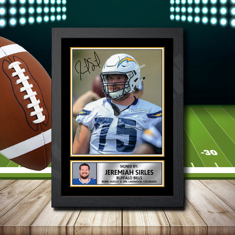 Jeremiah Sirles 1 – Printed Signature NFL Star Print – Jeremiah Sirles 1
