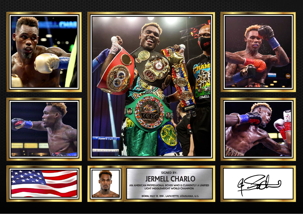 Jermell Charlo top boxer Printed Signature Print Landscape – A4 Poster