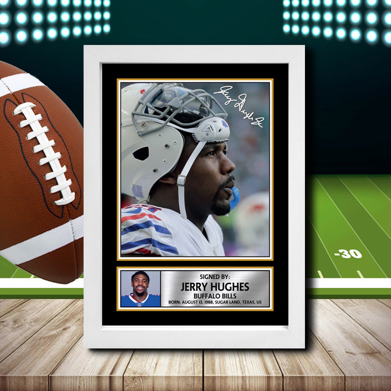 Jerry Hughes 2 – Printed Signature NFL Star Print – Jerry Hughes 2