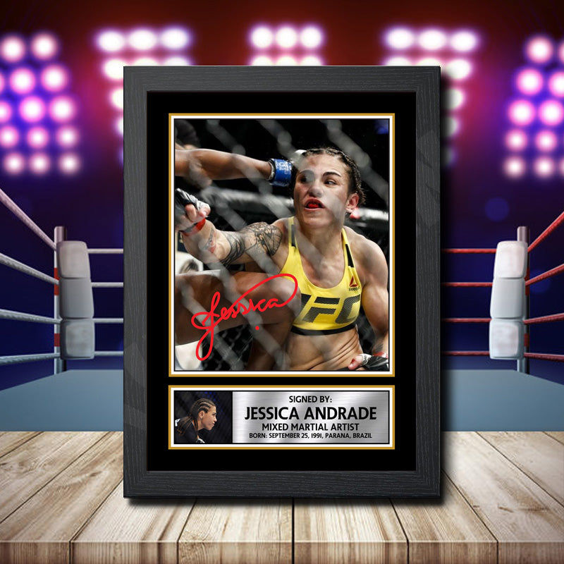 Jessica Andrade 2 Printed Signature Ufc Star Poster Print Framed Wall Art Gift β Jessica Andrade 2 Printed Signature Ufc Star Poster Print