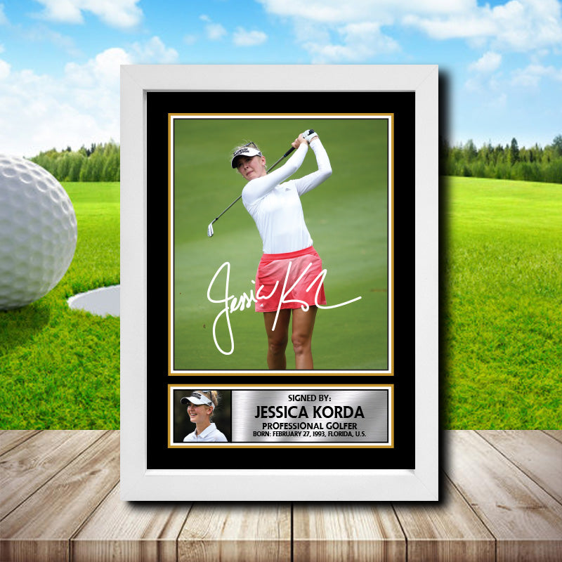 Jessica Korda 2 Golf Printed Signature Poster Print Gift