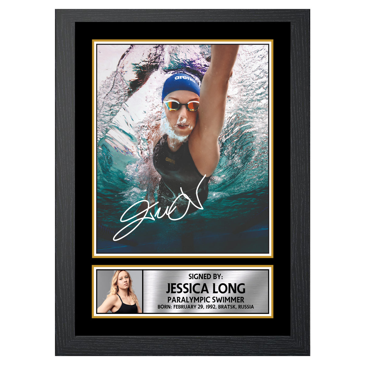 Jessica Long M463 Swimmer Printed Signature Poster Print Gift