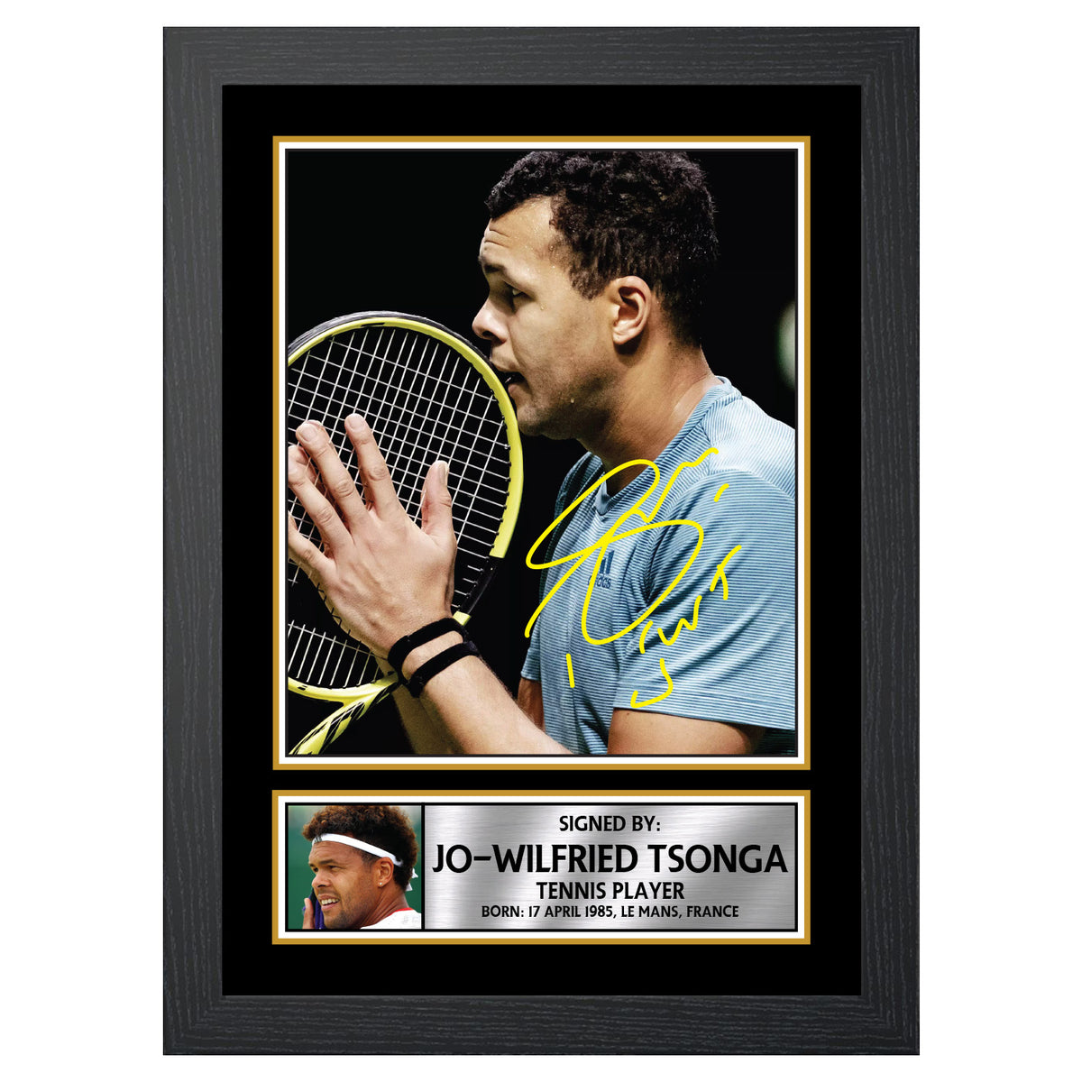 Jo-Wilfried Tsonga M581 Tennis Player Printed Signature Poster Print Gift