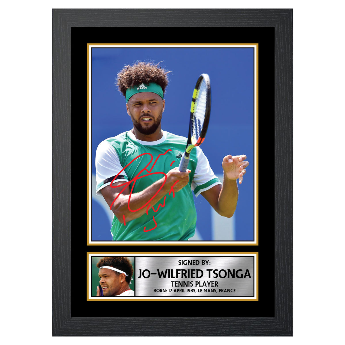 Jo-Wilfried Tsonga M582 Tennis Player Printed Signature Poster Print Gift