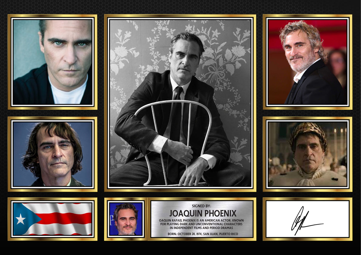 Joaquin Phoenix – Printed Signature Television Star Print – Joaquin Phoenix – A4 Poster