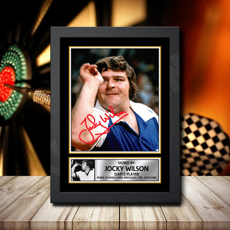 Jocky Wilson Printed Signature Darts Star Poster Print Framed Wall Art Gift β Jocky Wilson Printed Signature Darts Star Poster Print