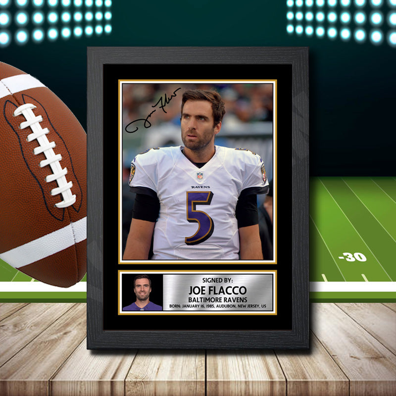 Joe Flacco 1 – Printed Signature NFL Star Print – Joe Flacco 1