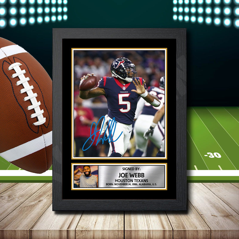 Joe Webb 2 – Printed Signature NFL Star Print – Joe Webb 2