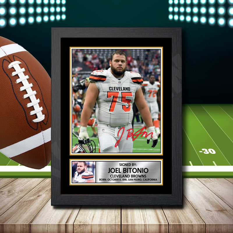 Joel Bitonio – Printed Signature NFL Star Print – Joel Bitonio