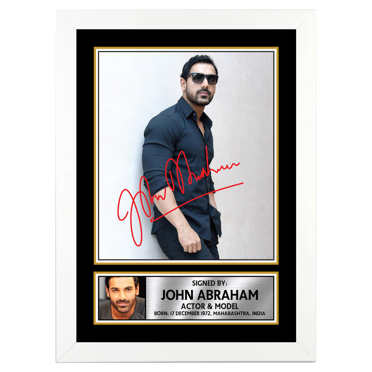 John Abraham M326 Bollywood Printed Signature Poster Print Gift