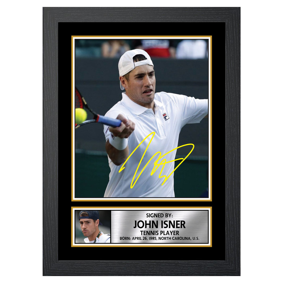 John Isner M575 Tennis Player Printed Signature Poster Print Gift