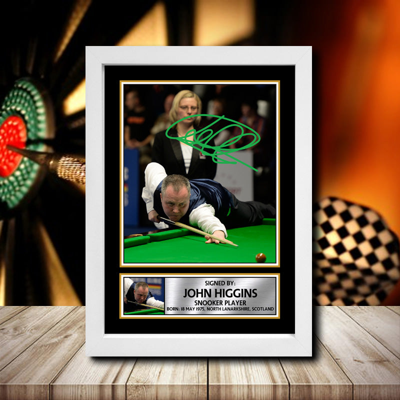 John Higgins Printed Signature Darts Star Poster Print Framed Wall Art Gift β John Higgins Printed Signature Darts Star Poster Print