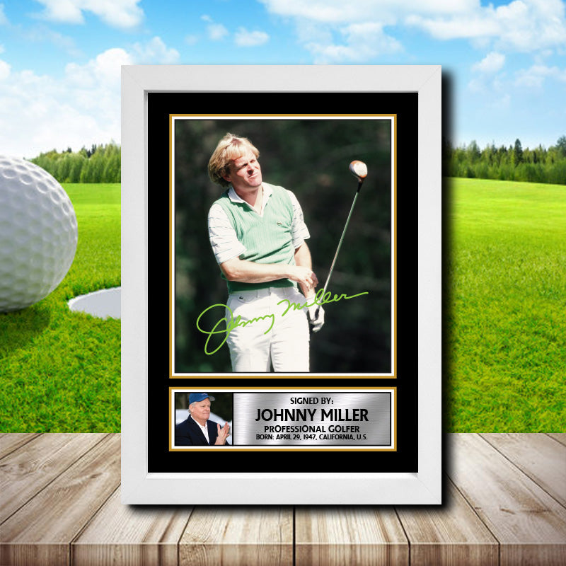 Johnny Miller 2 Golf Printed Signature Poster Print Gift