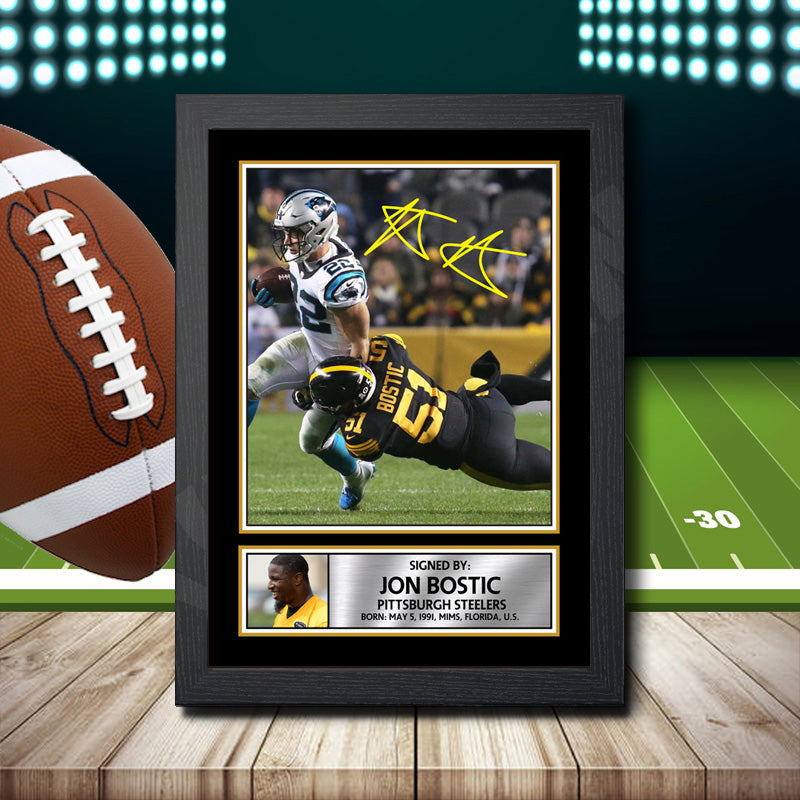 Jon Bostic – Printed Signature NFL Star Print – Jon Bostic