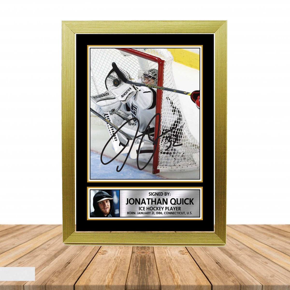 Jonathan Quick Ice Hockey Printed Signature Poster Print Gift