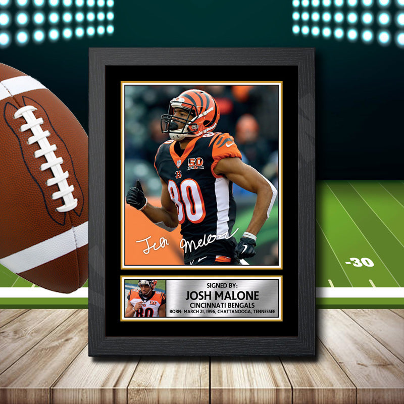 Josh Malone – Printed Signature NFL Star Print – Josh Malone