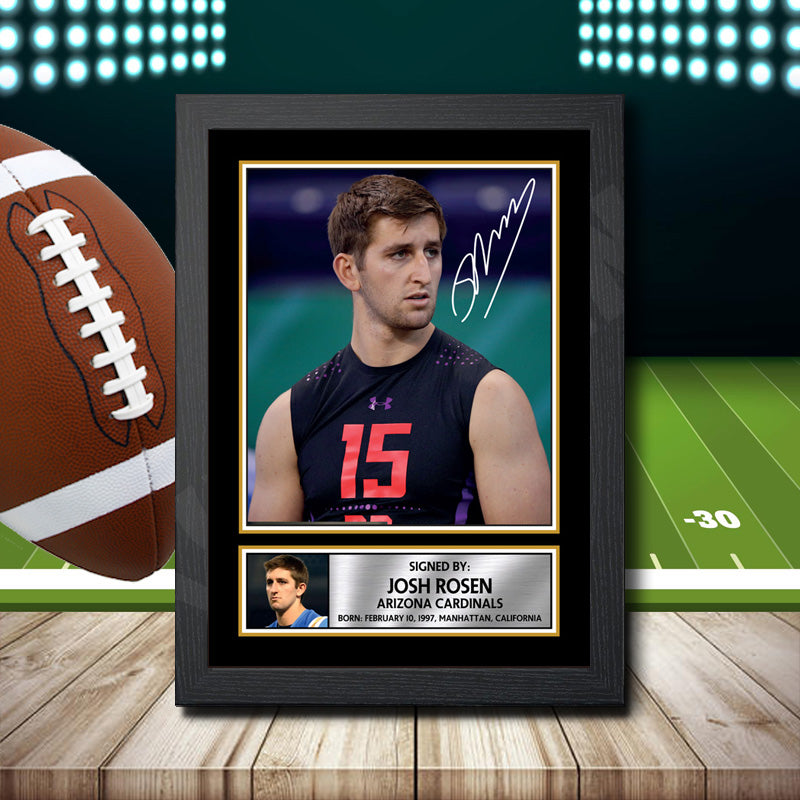 Josh Rosen 2 – Printed Signature NFL Star Print – Josh Rosen 2