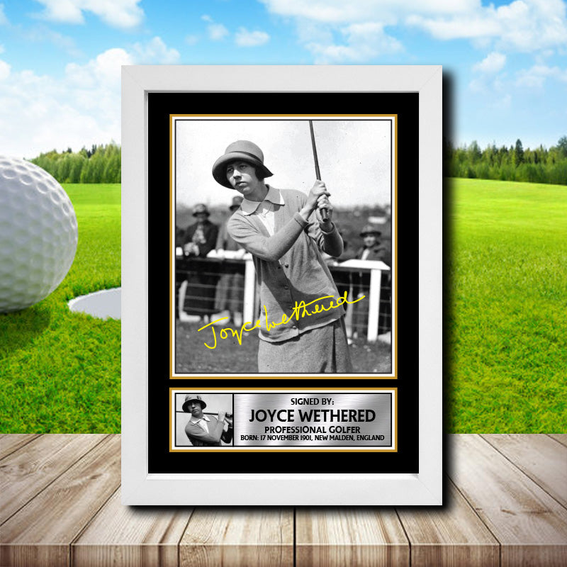 Joyce Wethered 2 Golf Printed Signature Poster Print Gift