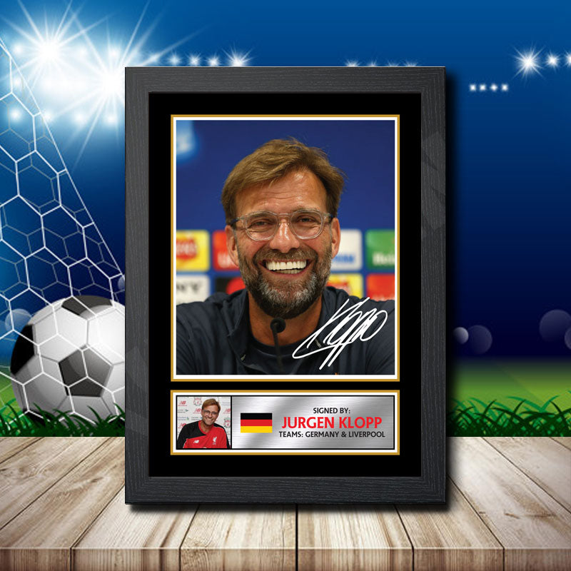 Jurgen Klopp Printed Signature Footballers Star Poster Print Framed Wall Art Gift β Jurgen Klopp Printed Signature Footballers Star Poster Print