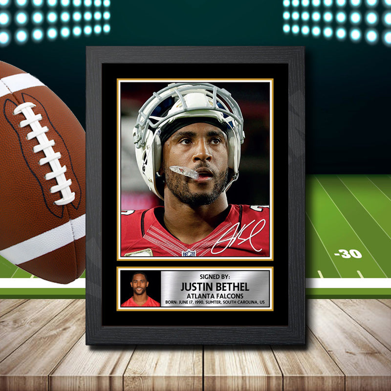 Justin Bethel 2 – Printed Signature NFL Star Print – Justin Bethel 2