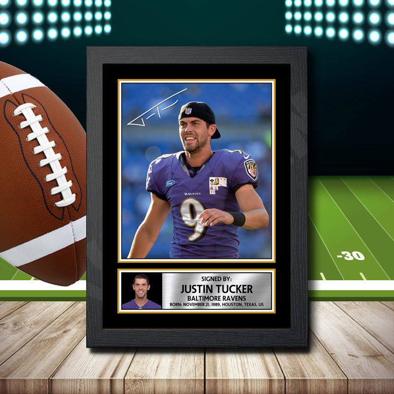 Justin Tucker 1 – Printed Signature NFL Star Print – Justin Tucker 1