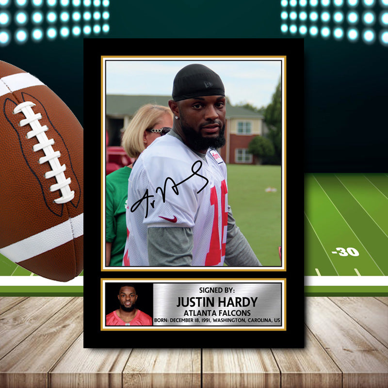 Justin Hardy 1 – Printed Signature NFL Star Print – Justin Hardy 1
