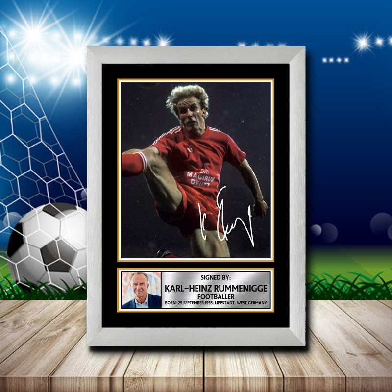 Karl Heinz Rummenigge Printed Signature Footballers Star Poster Print Framed Wall Art Gift – Karl Heinz Rummenigge Printed Signature Footballers Star Poster Print