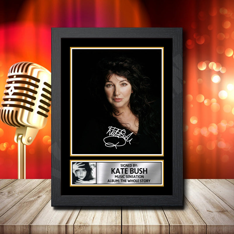 Kate Bush The Whole Story 2 Printed Signature Music Star Poster Print Framed Wall Art Gift β Kate Bush The Whole Story 2 Printed Signature Music Star Poster Print