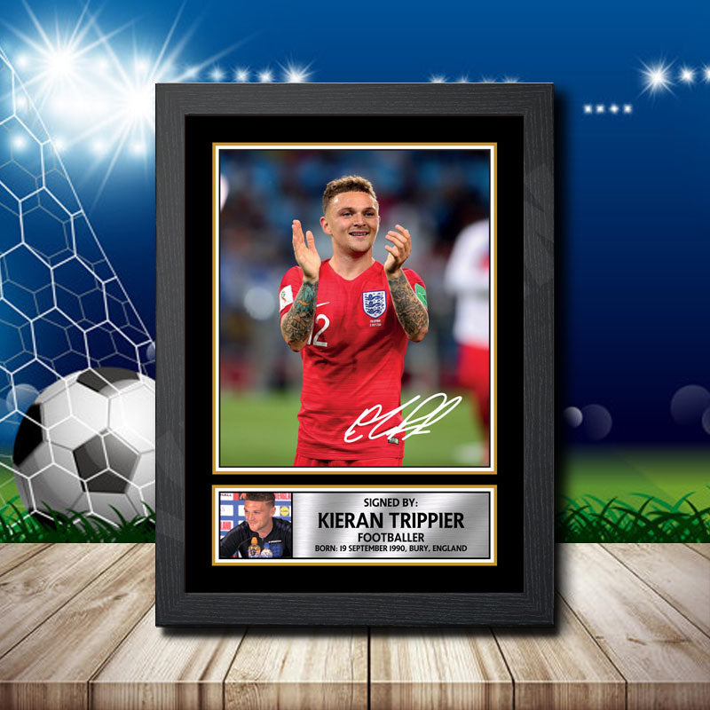 Kieran Trippier 2 Printed Signature Footballers Star Poster Print Framed Wall Art Gift β Kieran Trippier 2 Printed Signature Footballers Star Poster Print