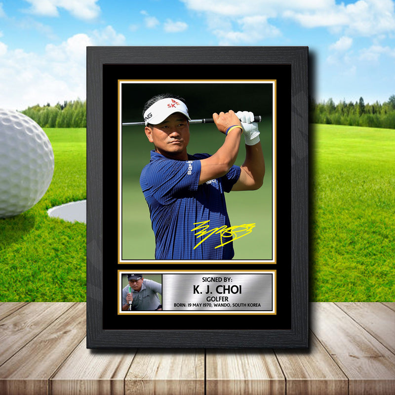Kj Choi 2 Printed Signature Golfer Star Poster Print Framed Wall Art Gift – Kj Choi 2 Printed Signature Golfer Star Poster Print