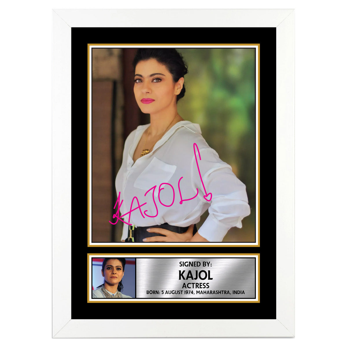 Kajol M330 Bollywood Printed Signature Poster Print Gift