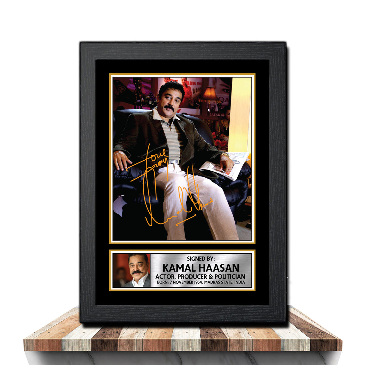 Kamal Hassan M333 Bollywood Printed Signature Poster Print Gift