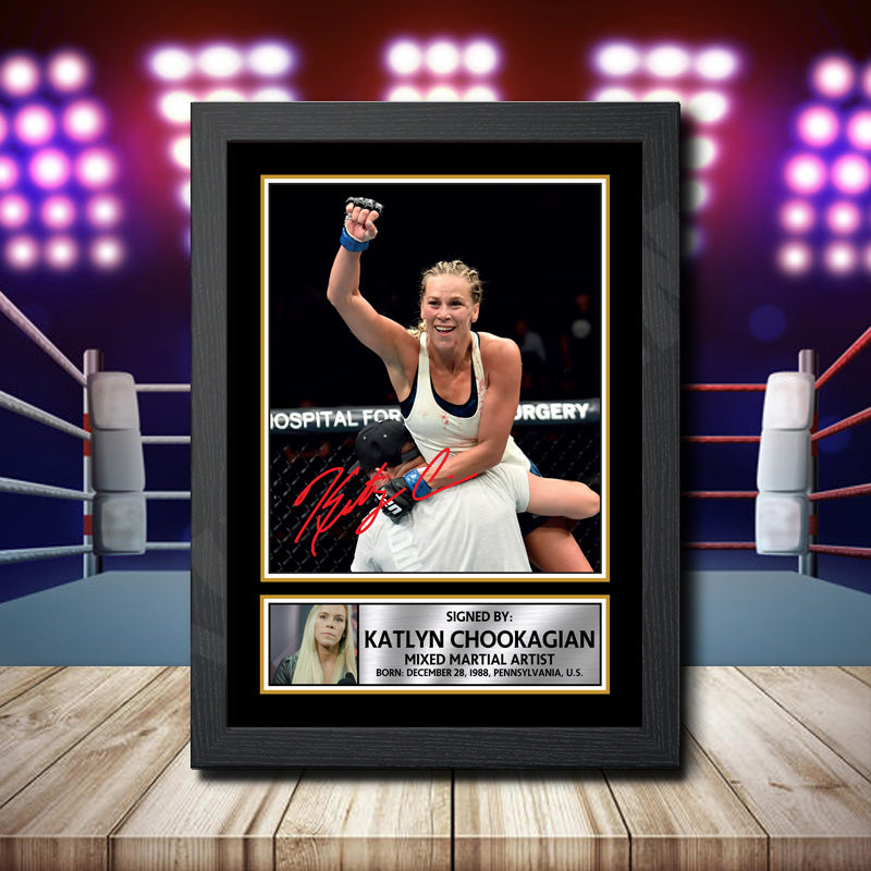Katlyn Chookagian Printed Signature Ufc Star Poster Print Framed Wall Art Gift β Katlyn Chookagian Printed Signature Ufc Star Poster Print