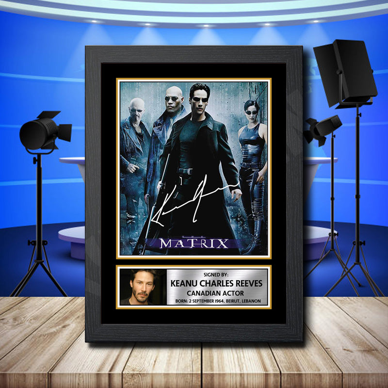 Keanu Reeves 1 Printed Signature Television Star Poster Print Framed Wall Art Gift – Keanu Reeves 1 Printed Signature Television Star Poster Print