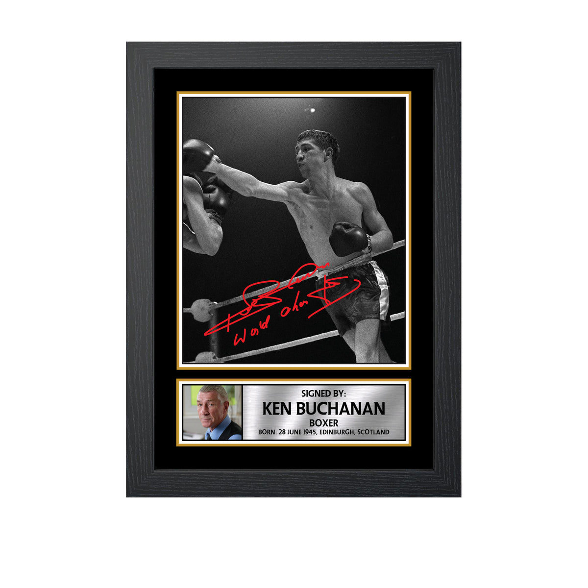 Ken Buchanan M733 Boxing Printed Signature Poster Print Gift
