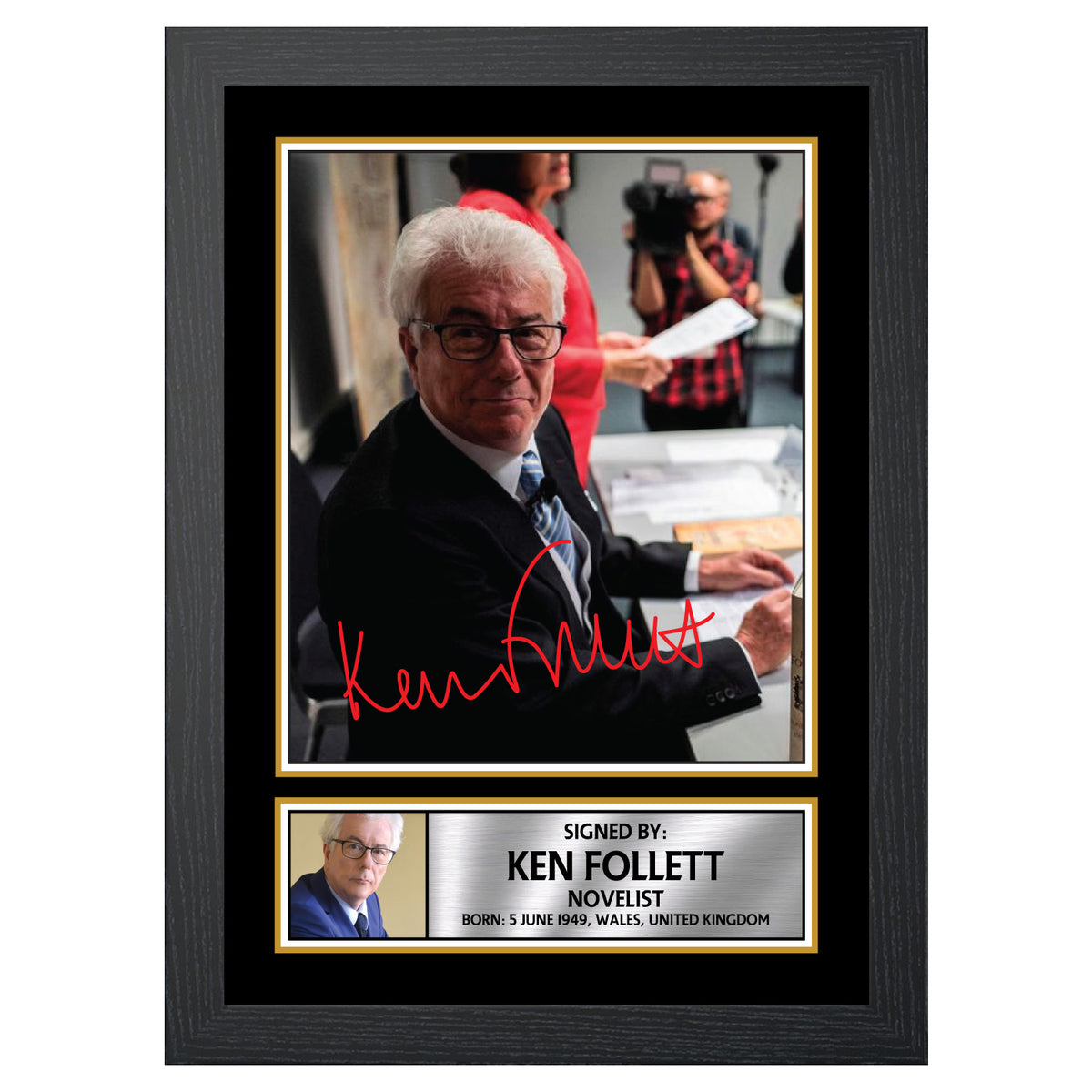 Ken Follett M238 Authors Printed Signature Poster Print Gift