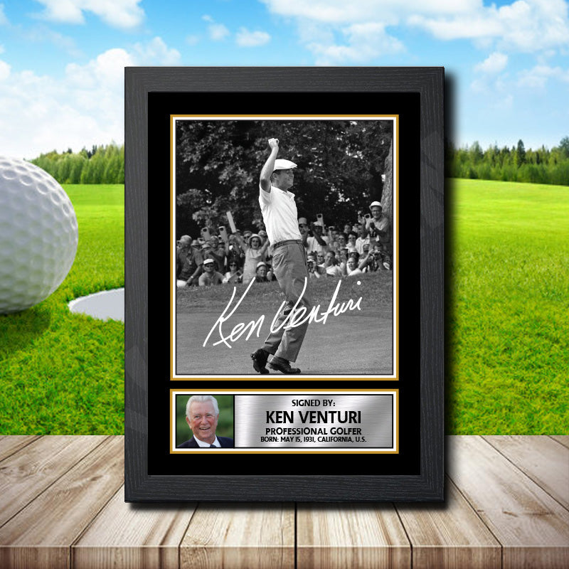 Ken Venturi Golf Printed Signature Poster Print Gift