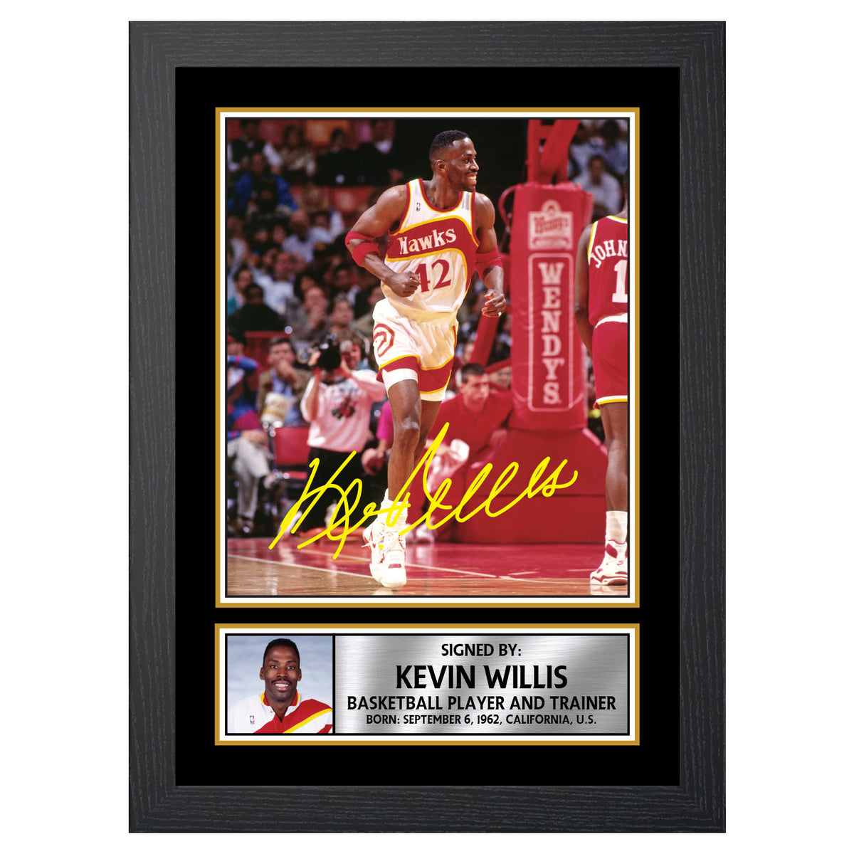 Kevin Willis 2 Basketball Player Printed Signature Poster Print Gift