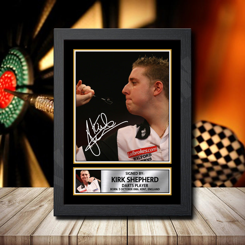 Kirk Shepherd Printed Signature Darts Star Poster Print Framed Wall Art Gift – Kirk Shepherd Printed Signature Darts Star Poster Print