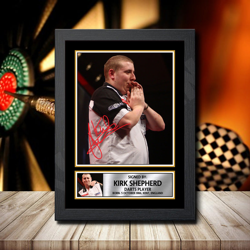 Kirk Shepherd 2 Printed Signature Darts Star Poster Print Framed Wall Art Gift β Kirk Shepherd 2 Printed Signature Darts Star Poster Print