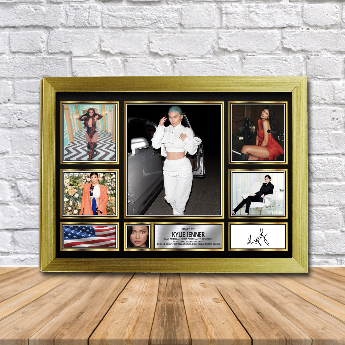 Kylie-Jenner Gift Framed Printed Signature Star Poster Print Wall Art Gift