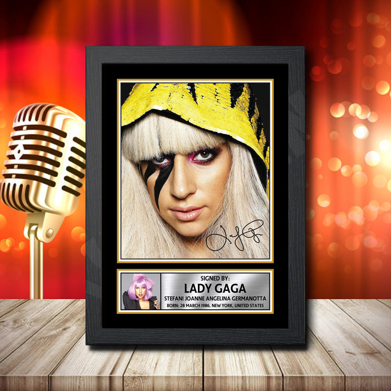 Lady Gaga 3 – Printed Signature Music Star Print – Lady Gaga 3